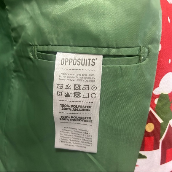 Opposuits Men's Christmas Holiday Print Suit Jacket M - Picture 5 of 9